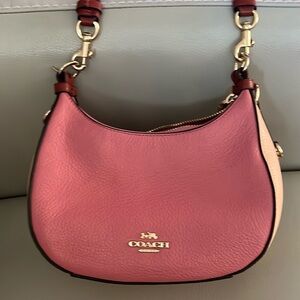 Coach leather crossbody bag PINK multi